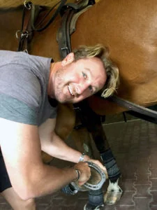 Photo: Chester Weber begins a new sponsorship with Europe's innovative horseshoe stud system Klick and Ride (Photo courtesy of Chester Weber). 