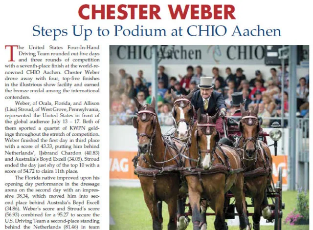 Chester Weber Steps Up to Podium at CHIO Aachen – USET Foundation