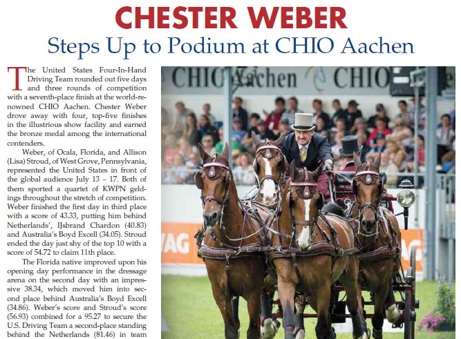 Chester Weber Steps Up to Podium at CHIO Aachen – USET Foundation